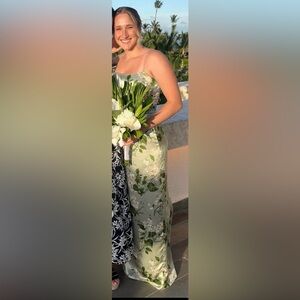 Reformation Floral Satin Dress